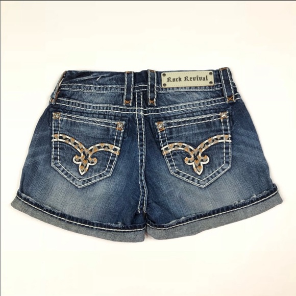 Rock Revival Jeans Short Fleur Denim Size 25 New